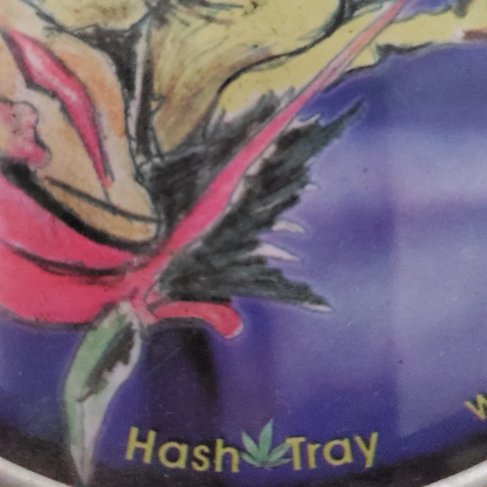 UNIQUE VINTAGE ASHTRAY Hash Tray With Lid Travel 1970s Hippy 5½